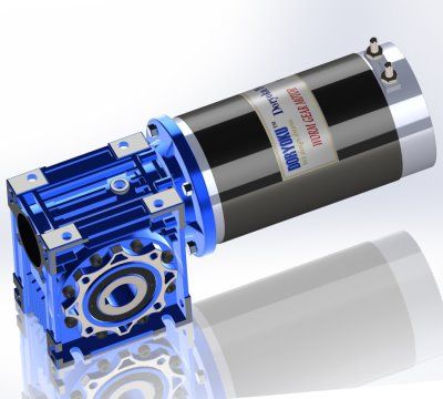 600W DIA110 Long Vr. - DC Worm Gear Motor WG110L. 4 pole design, High power and long life.
