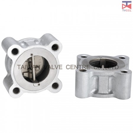 316 Stainless Steel Dual Plate Full Lug Type Check Valve With Retainerless - Full Lug Design. Retainerless check valve clamped between flanges with bolting around outside of valve. It is No screwed body Retainer (plugs).
