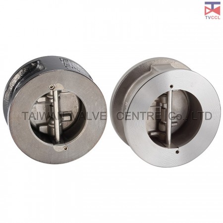 316 Stainless Steel Dual Plate Wafer Type Check Valve With Retainerless - Retainerless wafer type check valve clamped between flanges with bolting around outside of valve. It is No screwed body Retainer meaning, no penetration through the body.