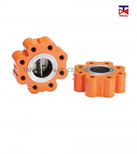 Válvula de retenção tipo full lug de placa dupla - Válvula de retenção Full Lug de placa dupla com rosca e permite o carregamento unilateral de tubos.