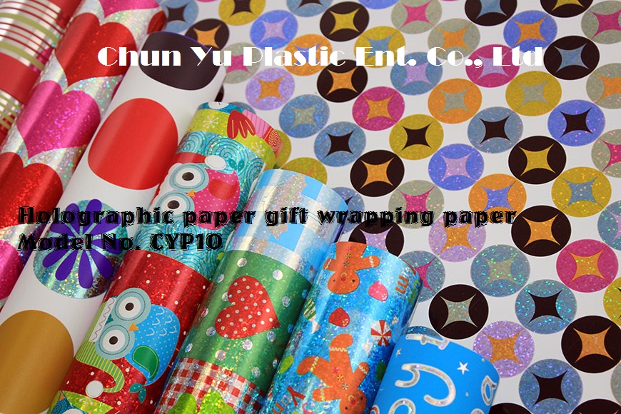 Printed Holographic Gift Wrapping Paper in Roll & Sheet