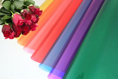 Película BOPP con envoltura de flores impresas en color translúcido y envoltura de regalos - Envoltura de flores BOPP de celofán impresa en color transparente en rollo y hoja