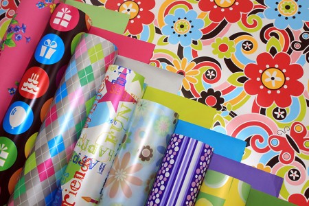 PP Synthetic With Design Printed Gift Wrapping Paper (Pearl Wrap Gift Wrapping Paper) - Printed Pearlised Gift Wrapping Paper in Roll & Sheet