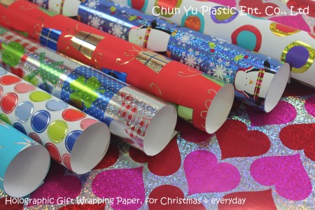 Fornecedor de papel de embrulho holográfico para festas, crianças e universal