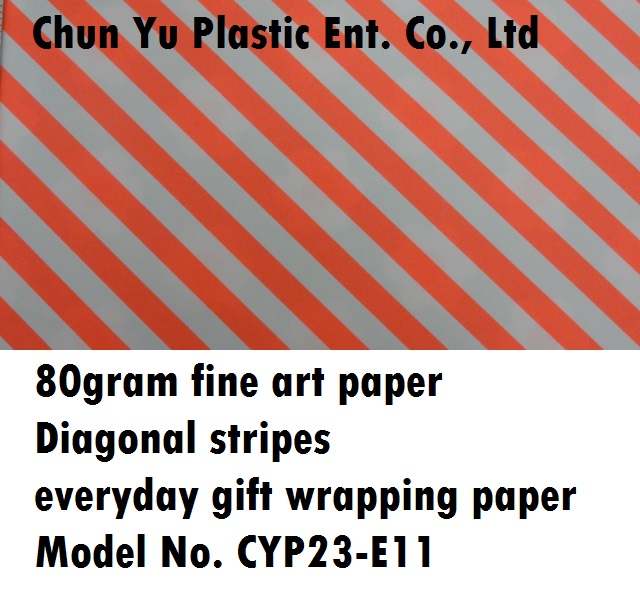 Model No. CYP23E11 80gram Diagonal Stripes Everyday Gift Wrapping