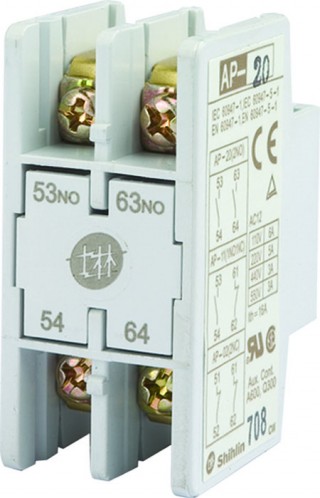 Bloque de contactos auxiliares - Shihlin ElectricBloque de contactos auxiliares AP-2P Tipo frontal