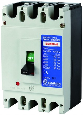 Автоматический выключатель в литом корпусе - Shihlin ElectricАвтоматический выключатель в литом корпусе BM100-H