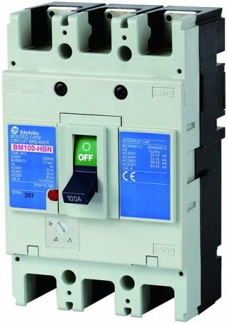 Disjuntor em caixa moldada - Shihlin ElectricDisjuntor em caixa moldada BM100-HBN