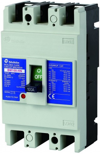 Автоматический выключатель в литом корпусе - Shihlin Electric Автоматический выключатель в литом корпусе BM100-HN