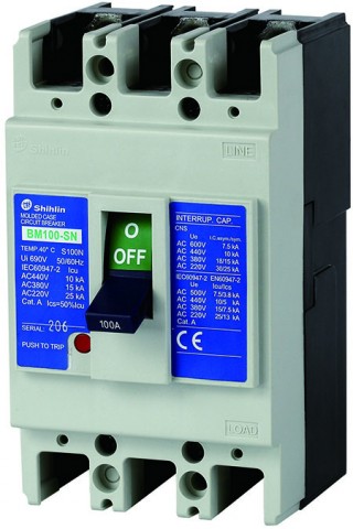 Автоматический выключатель в литом корпусе - Shihlin ElectricАвтоматический выключатель в литом корпусе BM100-SN