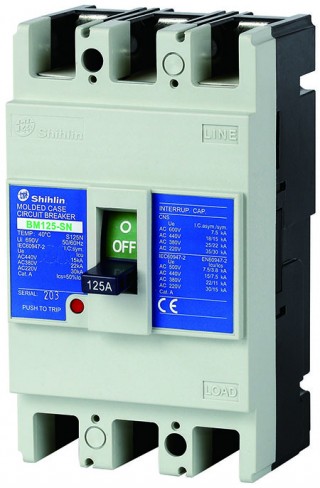 Disjuntor em caixa moldada - Shihlin ElectricDisjuntor em caixa moldada BM125-SN