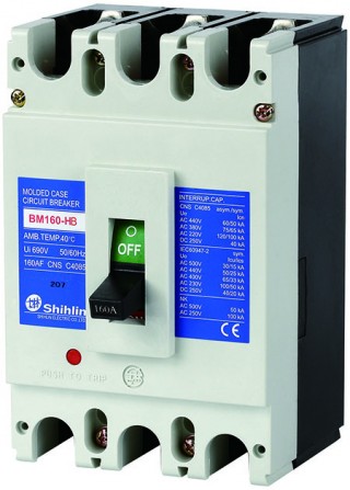 Автоматический выключатель в литом корпусе - Shihlin Electric Автоматический выключатель в литом корпусе BM160-HB