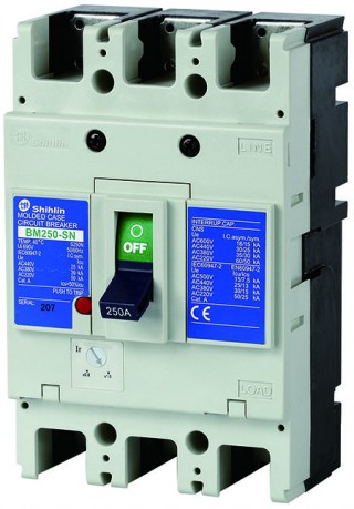 Disjuntor em caixa moldada - Shihlin ElectricDisjuntor em caixa moldada BM250-SN