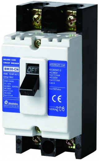 Disjuntor em caixa moldada - Shihlin ElectricDisjuntor em caixa moldada BM30-CN