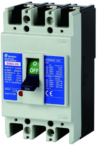 Автоматический выключатель в литом корпусе - Shihlin Electric Автоматический выключатель в литом корпусе BM60-HN