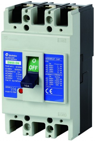 Автоматический выключатель в литом корпусе - Shihlin Electric Автоматический выключатель в литом корпусе BM60-SN
