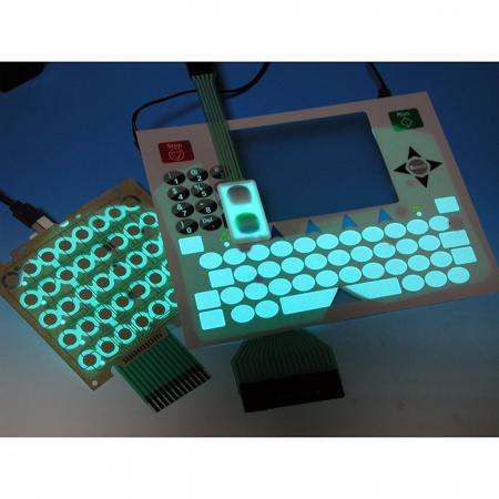 El panel assembled with membrane switch - Backlight Membrane Switch