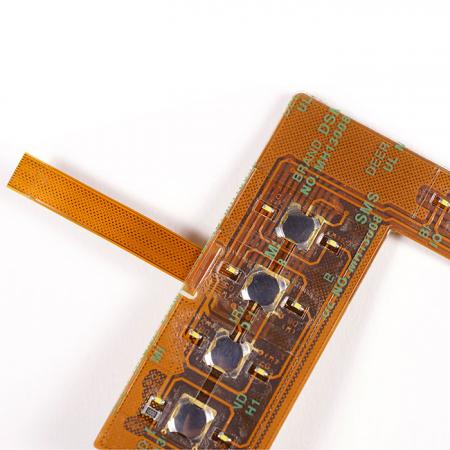 Circuitos impresos flexible con cúpula de metal - Doble cara
Circuitos impresos flexible. Ensamblado con componentes.