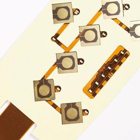 SMT Flexible Printed Circuit - FPC de dupla face. Montado com componentes.
