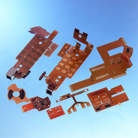Flexible Printed Circuit - Double sided F.P.C. Assembled with components.