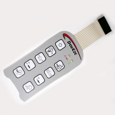 Медицинская мембранная клавиатура - Мембранный переключатель для медицинского использования, плоская кнопка для тиснения