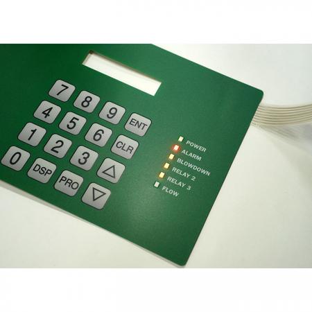 Flat embossing keypad with three colors LED - Three colors LED, gloss window