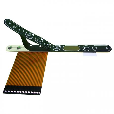 Circuito de cobre con PI
Teclados de membrana - Superficie de la estera +
Circuitos impresos flexible + ventana de alfombra