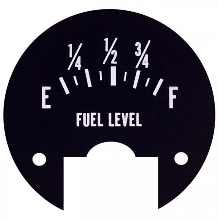 Kraftstoffstandsskala Typenschild - Namensschild aus Metall mit Drucknummer.