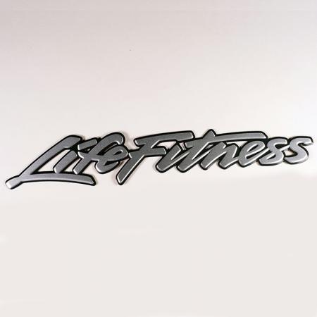 Etiqueta de equipo de fitness - Letras de placa de metal.