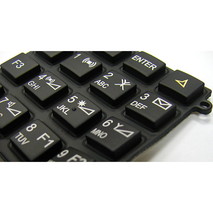 PU surface treatment Silicone Rubber Keypad Silicone Rubber, ABS