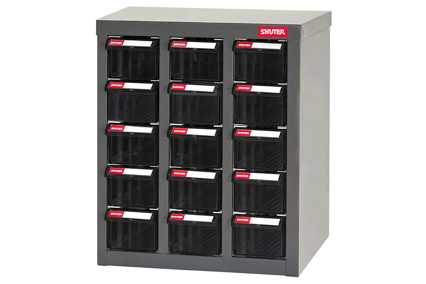Drawer units feature no-drop antistatic PP drawers encased in a durable steel body.