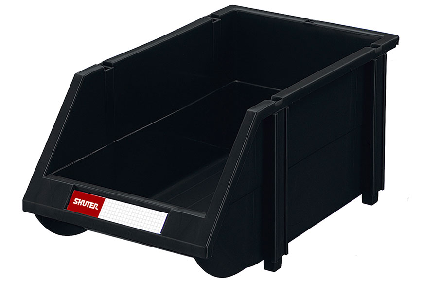 Industrial quality conductive ESD bins for secure small component storage.