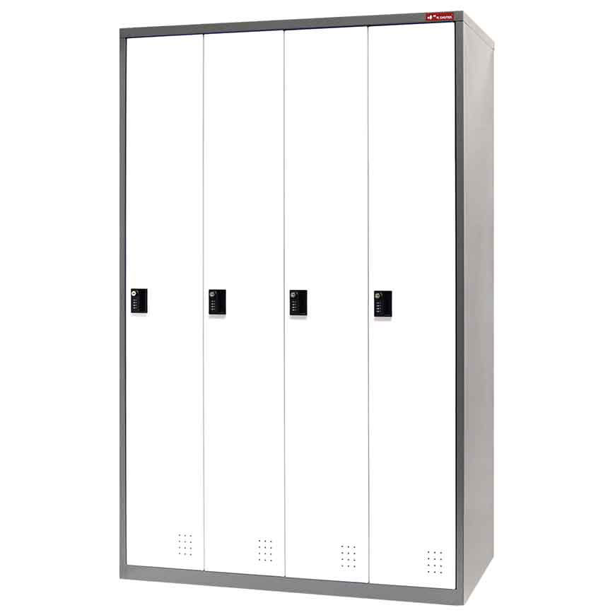 Metal Storage Locker, Single Tier, 4 Compartments