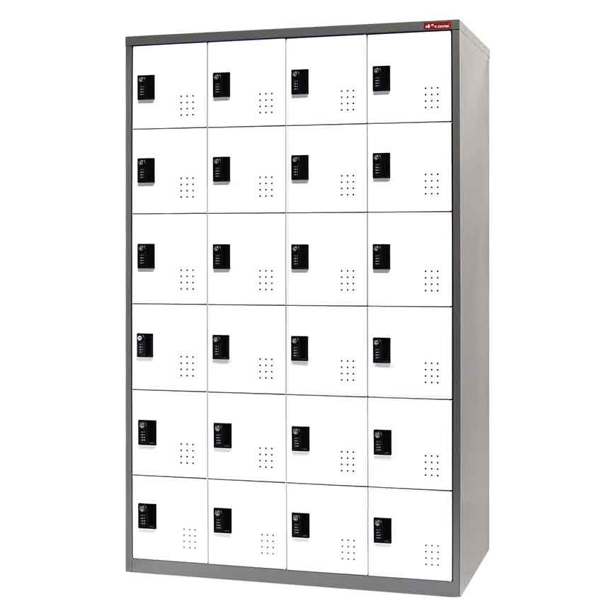 Metal Storage Locker, 6 Tier, 24 Compartments