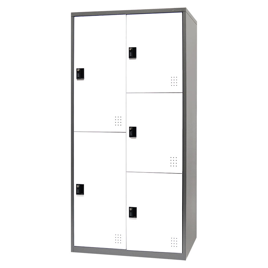 Metal Storage Locker with Multiple configurations, 5 Compartments
