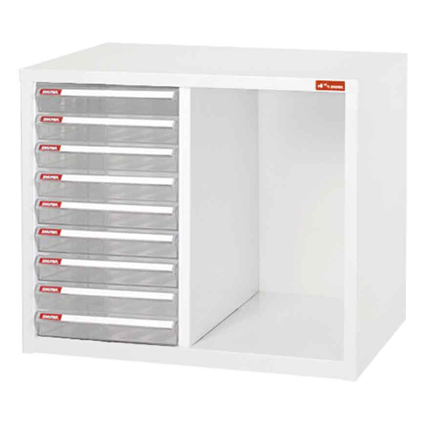 Filing Cabinet With Vertical Storage Cubby 9 Pieces A4 Size Shallow Drawers In 2 Columns Tool Workspace Storage Solutions Shuter