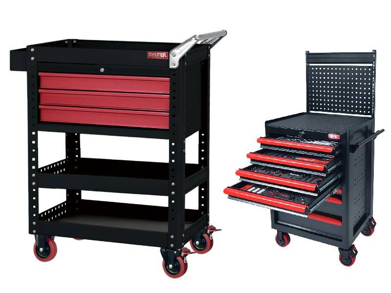 Configure SHUTER professional tool cart to suit a wide variety of user needs.