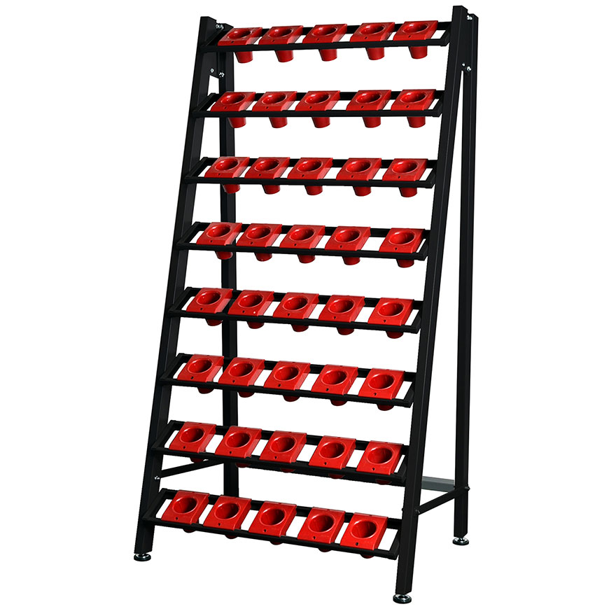 These industrial strength tool storage racks are perfect for holding heavy CNC bits.