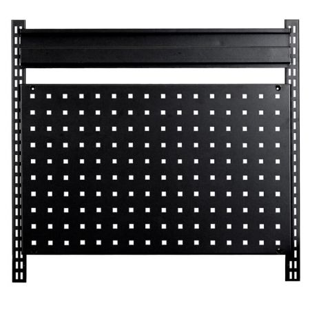 Steel pegboard for hanging bins, hooks and tools - Steel pegboard for hanging bins, hooks and tools