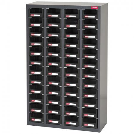 ESD Antistatic Metal Storage Tool Cabinet for Electronic Devices - 48 Drawers in 4 Columns - Use this industrial ESD drawer cabinet in a warehouse or factory–anywhere antistatic storage is required.