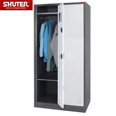 SHUTER metal storage locker, inside