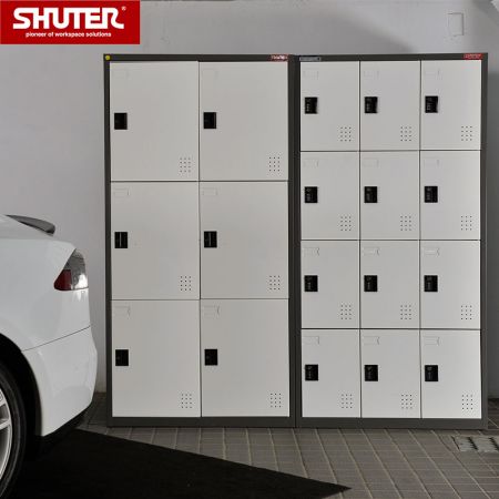 SHUTER metal cabinet with 6 doors in garage