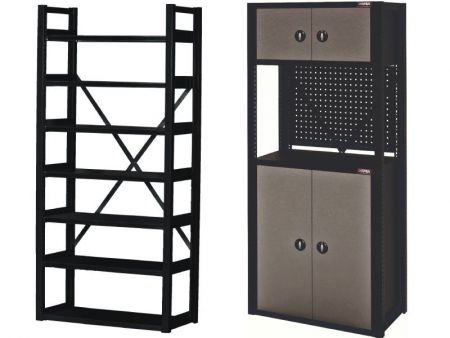 Garage Storage Shelf & Garage Cabinet - Safe Garage Rack, Tool Parts Storage, Garage Organization