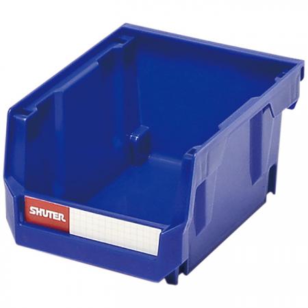 0.6L Stacking, Nesting & Hanging Bin for Parts Storage - Stackable hanging bins for desktop or wall use for small parts storage in industrial environments.
