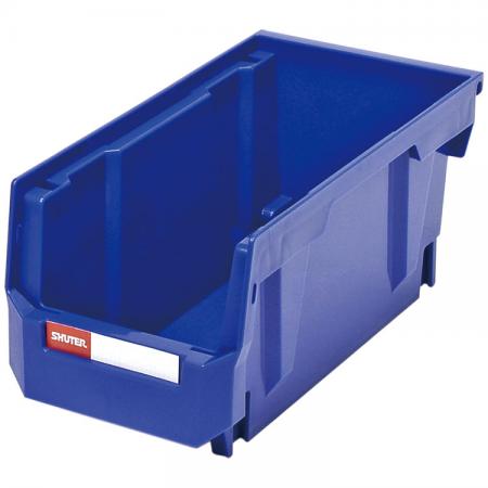 2.7L Stacking, Nesting & Hanging Bin for Parts Storage - Stack or hang these industrial small parts bins for perfect workspace storage.