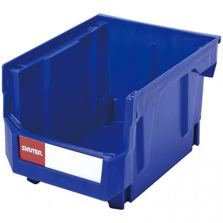6.6L Stacking, Nesting & Hanging Bin for Parts Storage - Color customizable SHUTER hanging bins for creating modular industrial storage systems.