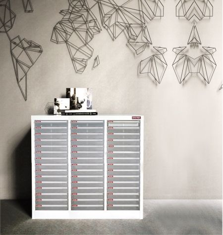 Steel File Cabinet (more than 500H mm) - Wall-mountable file storage organizer for home and office use.