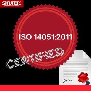 SHUTER is certified to ISO 14051:2011