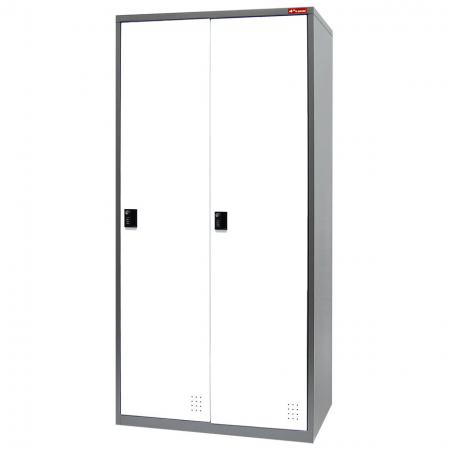 Metal Locker Cabinet, Single Tier, 2 Compartments