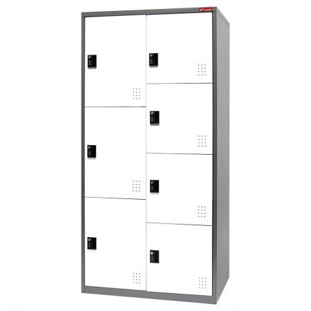 Металлический шкафчик с несколькими конфигурациями, 7 отделений - Металлический шкафчик для хранения с несколькими конфигурациями, 7 отделений